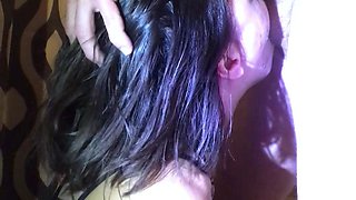 Brunette hookup amateur blowjob and dirtytalk sexdate
