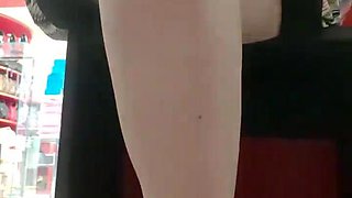 After a Great Workout Your Stepsister Tries on Shoes in a Store Showing You Dirty Feet and Panties