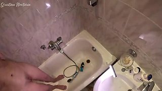 Husband Shaves My Pussy Then Fucks Me Hard - Homemade Russian Couple Blowjob
