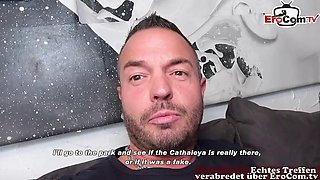 German teen Slut Cathaleya Star meet for real sexdate with surprise creampie