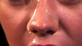 Hot babe interracial blowjob