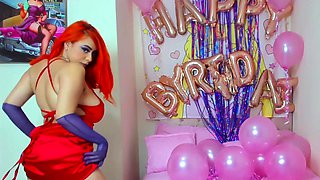 Glamour busty cam girl mind-blowing adult clip