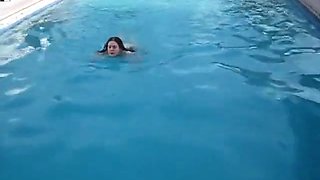 Naked in Motel Pool