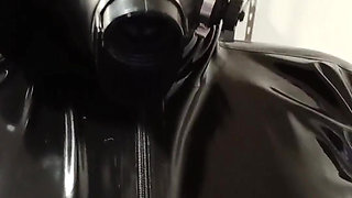 Isreali Gasmask Latex Tracksuit Cum