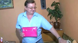 OldNanny Old granny and grandpa is enjoying with young woman