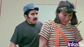 Sex school lesssion: latina girl with twintails gets pounded doggystyle
