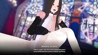 TWISTED WORLD Remake #3: Demon princess gives me a hot handjob