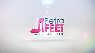 Foot Tickle with a Hot Buxom Brunette