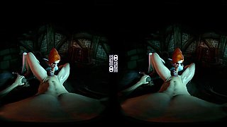 Hot 3D redhead licking a pussy while getting fucked