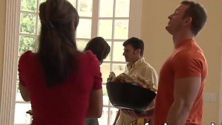 Lustful XXX Porn - Brunette Teen Gets Shagged by Virgin Male at Orgy Party