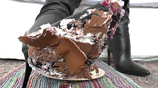 Smoking Mistress and Delicious Dessert From Boot Soles, POV Clip, Lady Victoria Valente