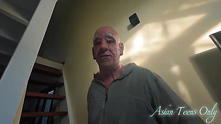 Mega Rich Grandpa Showing His Supercar, Money Factory And Old Dick To Tiny Asian Teen 18+