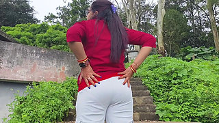 Indian Desi Girl Kissing Scenes and Boobs Press by Her Boyfriend in Forest