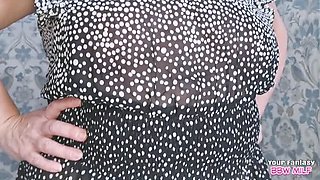 Hairy Mature BBW Mom Cheating with Big Natural Tits - Homemade Masturbation Video