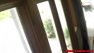 Bigtitted asian slut banged rough from behind