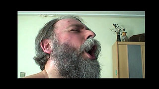 Dirty Teen Sucks the Cock of an Old Man and Rides It Like a Cowgirl