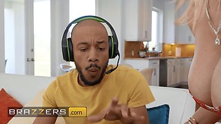 Busty MILF Rachael Cavalli enjoys hardcore threesome with stepdaughter Maya Farrell's boy toy