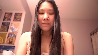 Asian teen brings you soothing ASMR vibes with some cozy pillow talk