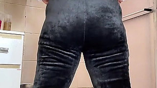 Chubby Girl Can't Stop Farting in Toilet with Belly Ache