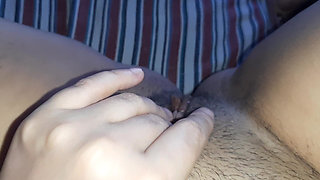 I Masturbate My Innocent Unshaven Pussy While My Parents Are at Work