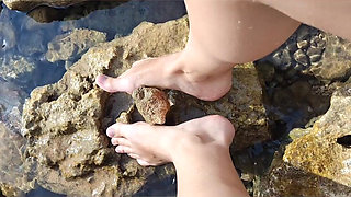 Footjob in the Sea