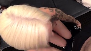 Sexy blonde amateur babe give blowjob and fucking to cumshot