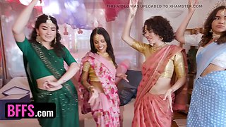 Nikki Slick, Satine Summers & Nina White go wild in Indian Bachelorette Party - Hardcore Pov Action!