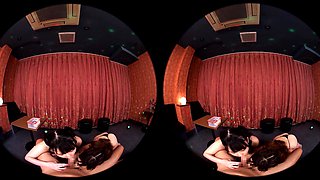 Pink Salon Where Sex Is On The Table; Japanese Mff Threesome And Double Blowjob