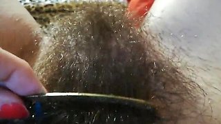 Cutieblonde Hairy Pussy Close Up - Big Clit & Wet Bush Fetish
