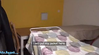 Busty romanian chick gets her tight pussy fucked by a public agent