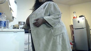 African BBW Stripteasing and Masturbating