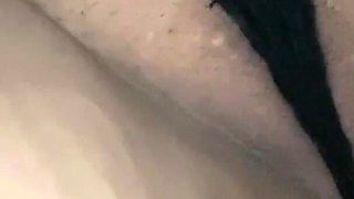 He Lifts His Stepmother's Pajamas and Plays with Her Fat Vaginal Lips