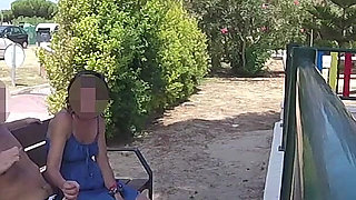 Extreme Dogging! Risky Blowjob with Teacher on Public Bench! - Misscreamy