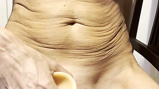 Hot Blonde Girl Jumps and Cums on the Floor, She Wasn't Ready for a Shaking Orgasm