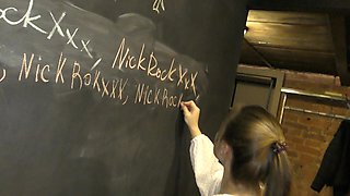 The Teacher Was Furious and Punished the Schoolbabe