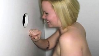 Amateur Blonde Sucking Dick And Facial Through A Glory Hole