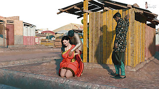 Desi Indian sexy Bhabhi fucked by two strangers