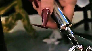 Sheela Sinner Hard Tickling Long Nails Oiled Body Screwdriver Metal Claw Strict Bondage on the Rack Part 1