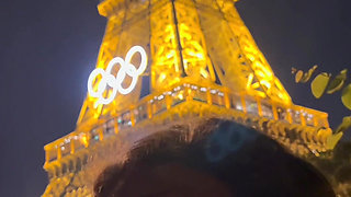 Public Ball Sucking Under the Eiffel Tower