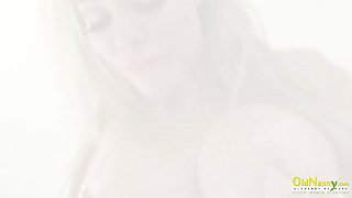 The sexy blonde living doll gives Lacey Starr fun