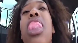 african babe gets hot cum on her boobs