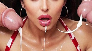 Alyssa Beautiful Brunette Chef Hard Sex in the Kitchen with Brandon Sous-chef Bukkake, Handjob, Blowjob