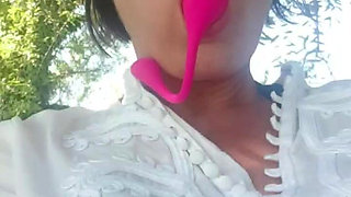 Squirt on Risky Place