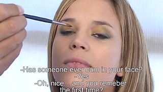 Cute Latina Lanny Got Her Make up Ruined by 2 Big Cocks