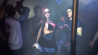 Hot Asian Teen Fucked in Club - Group Sex 3D Hentai Animation