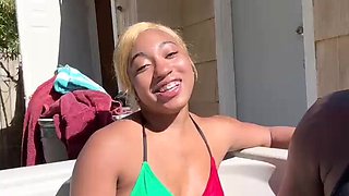 Fijii Pornbox Live with Str8rich in the Hot Tub While Stepmom Out