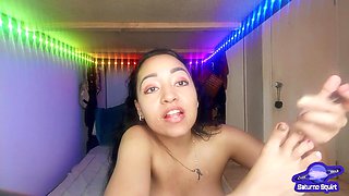 Extreme Foot Fetish, Beautiful Latina Licks, Kisses, Caresses, Fixes Her Nails for Intense Fetishist