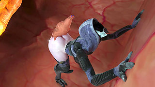 slime fucked lara with a huge cock in the pussy then in the ass 3D
