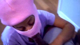 Stacy is providing a deep deep throat to a insatiable, black stud, before getting boinked from the back