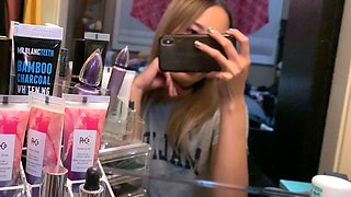 Emo teen Becka solo webcam masturbation